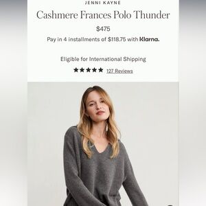 Jenni Kayne cashmere Frances polo
